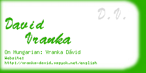david vranka business card